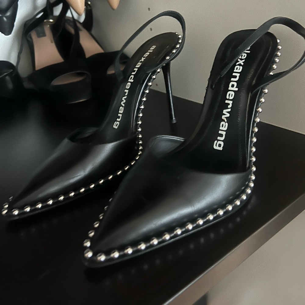 Alexander wang black pump worn 2 times